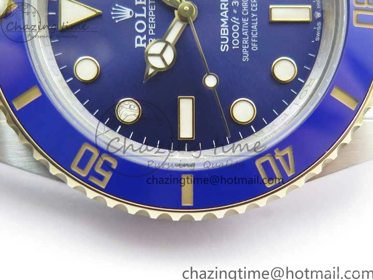 AAA Replica Watches HighQuality Edition Bracelet YG YG 2574 on Best Dial 41mm LB Blue SS Maker SS BP 126613 Submariner 0106